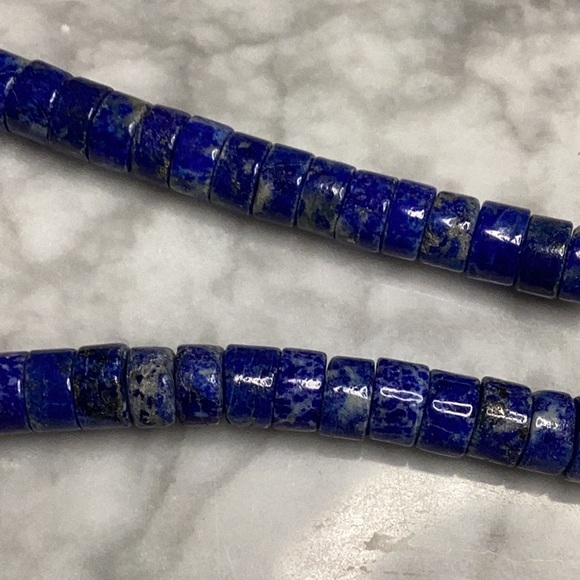 Jewelry - Bead, lapis lazuli (natural), 8x4mm heishi